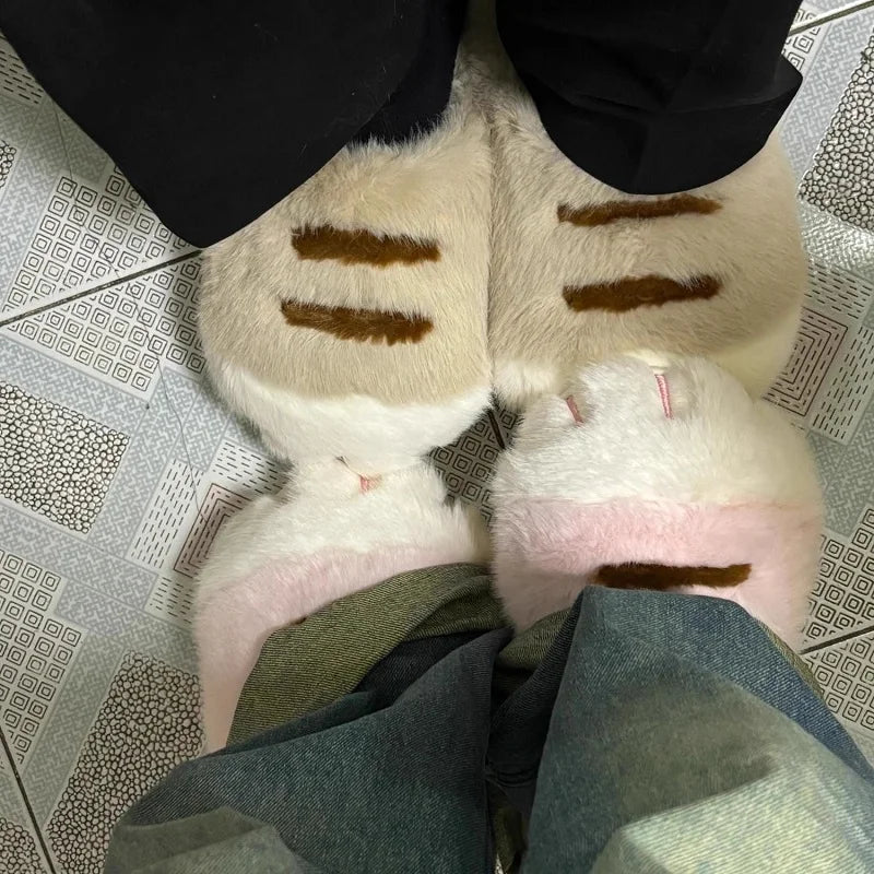 Women's Cat Paw Slippers | Soft & Cozy | Comfortable, Non-Slip | Fun Cat House Shoes for Home and Garden
