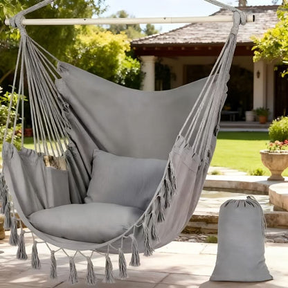 Portable Hammock Chair with Hanging Tassels