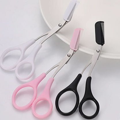 Mini Trimmer with Comb and Scissors for Eyebrow Grooming