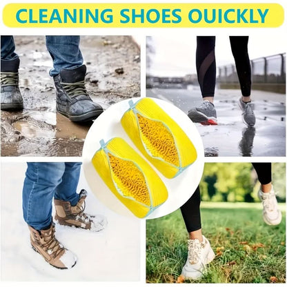 Durable Shoe Washing Machine Bag with Protective Lining and Zipper Closure
