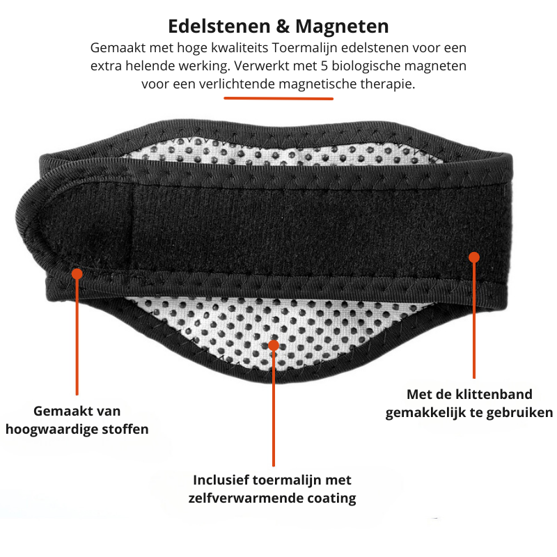 Neckband with Tourmaline & Magnets | Pain Relief & Self-Heating