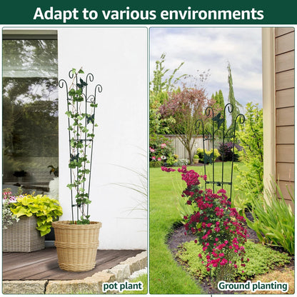 Foldable Metal Garden Trellis | Rust-Resistant | 83–113 cm | Support for Vegetables and Flowers