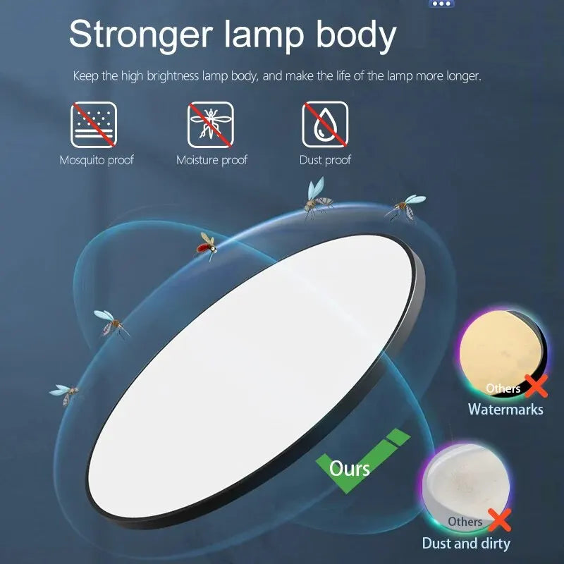 Smart 36W/50W LED Ceiling Light – Dimmable with Remote & App Control