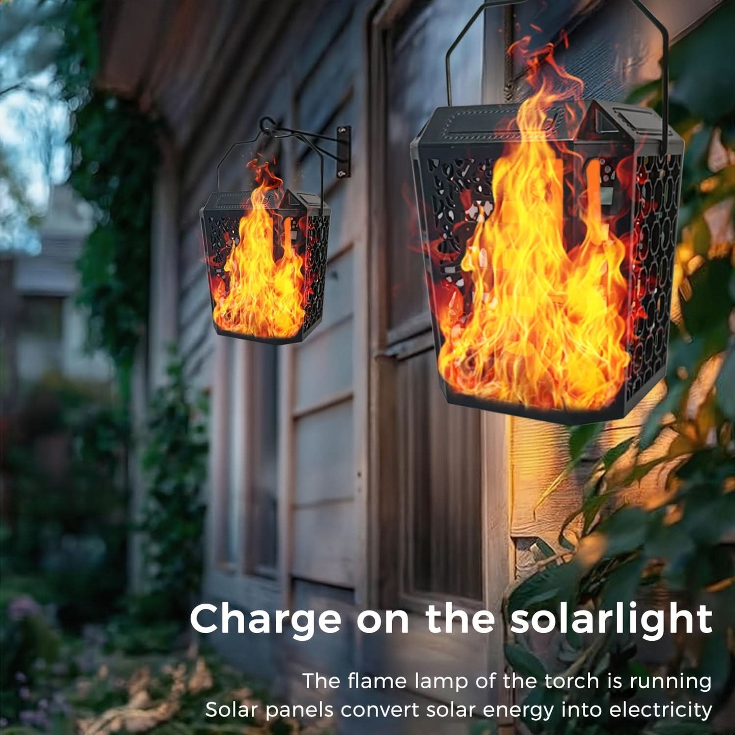 Flickering Solar Powered Torch Light