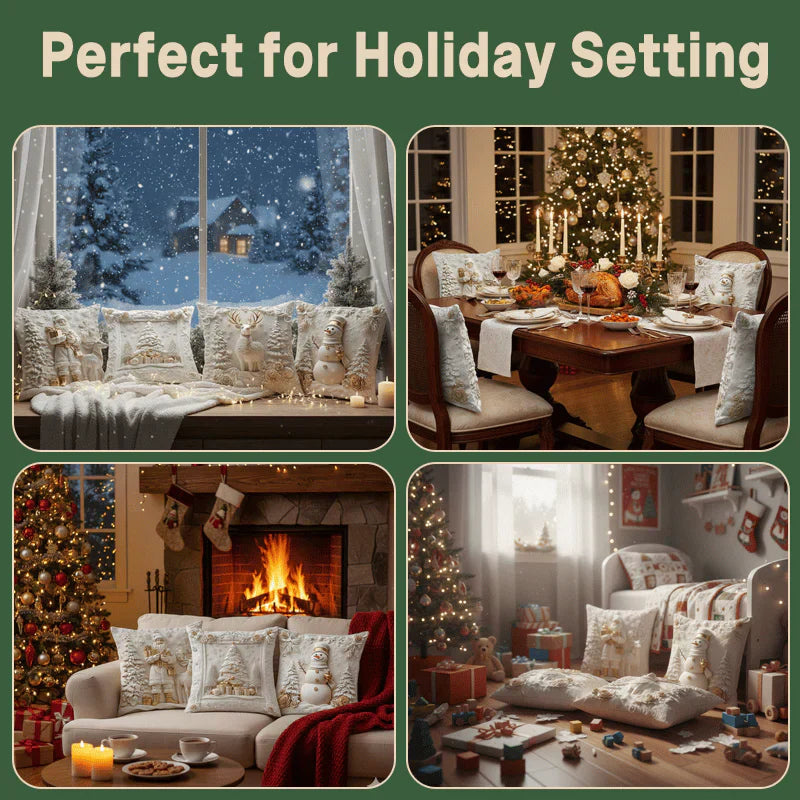 Set of 4 Decorative 3D Covers for Christmas