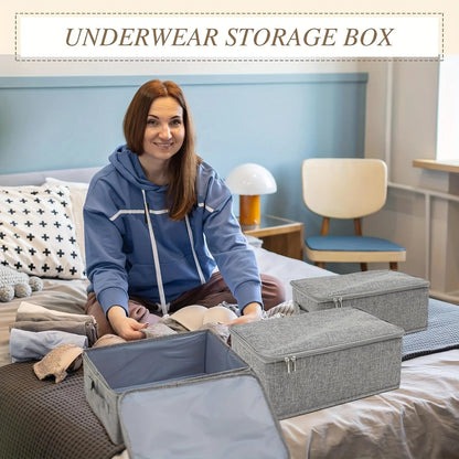 Foldable Storage Bins with Lids | Stackable, Durable Fabric Boxes with Handles