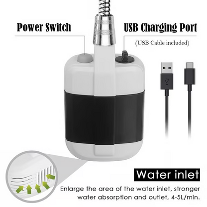 Portable High-Performance Outdoor Shower for Instant Use