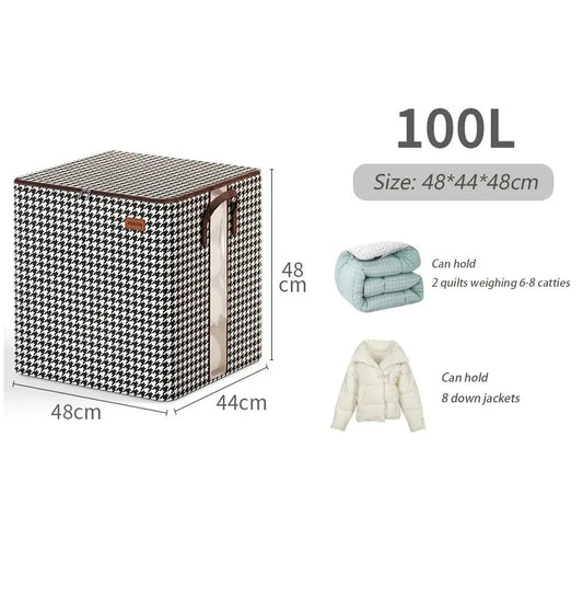 Foldable Storage Bag for Clothes | Large Capacity | Dustproof Organizer for Bedding & Moving