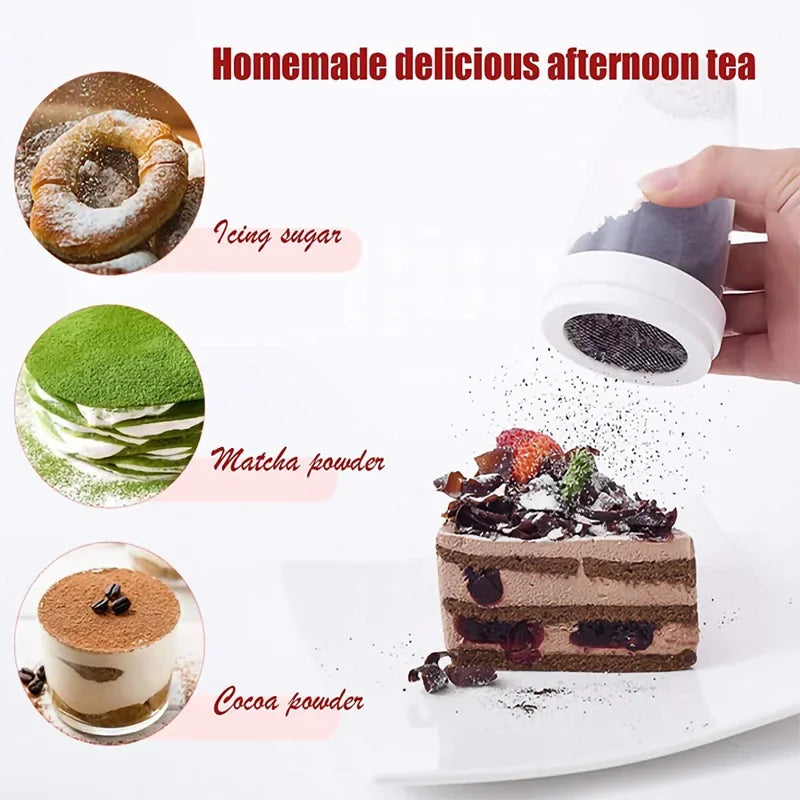 Powder Sugar Shaker with Lid | Perfect for Cocoa & Flour