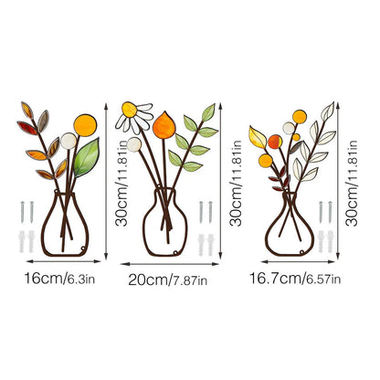 Set of 3 Scandinavian Metal Wall Plant Holders - Clip-On Design