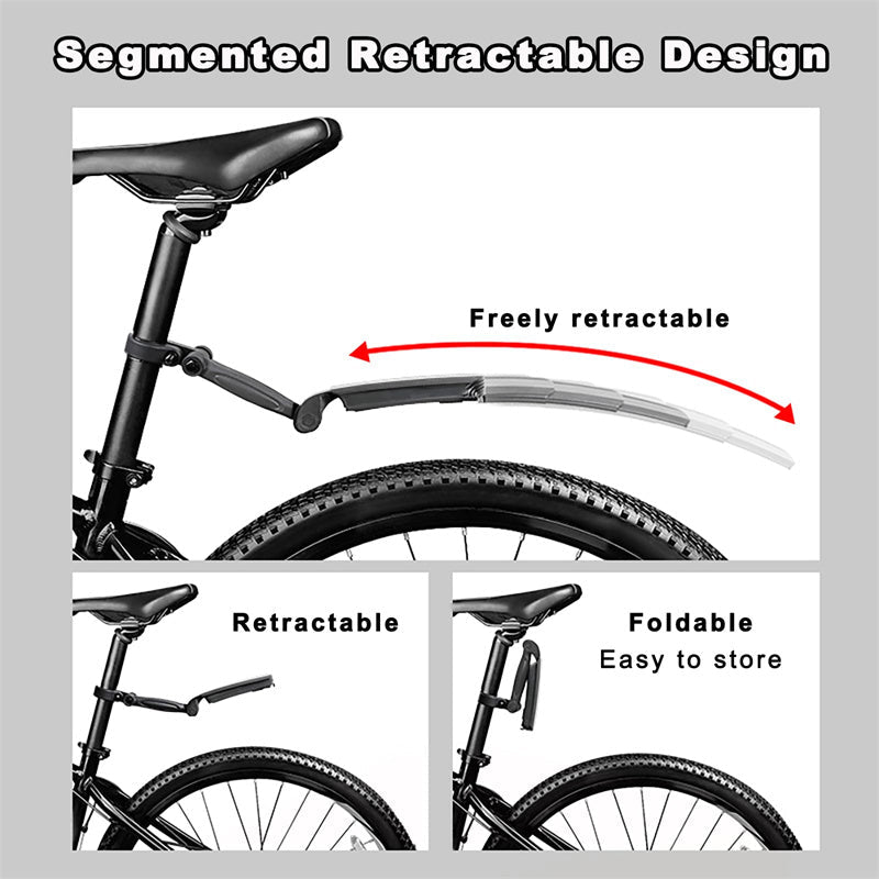 Adjustable Retractable Mudguard Set for Bicycles