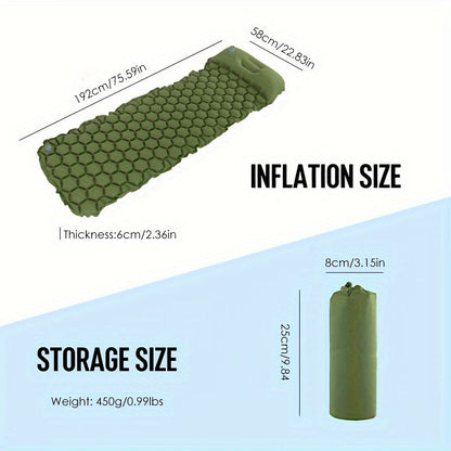 Inflatable Sleeping Mat – Lightweight & Compact with Honeycomb Design & Water-Resistant