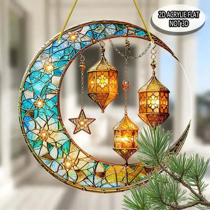Decorative Moon Catcher for Windows – Vibrant Sun Catcher Ornament