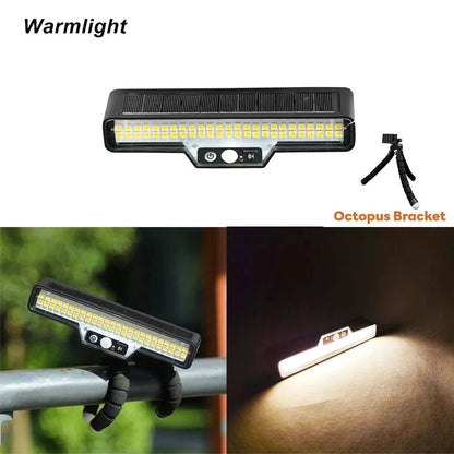 Solar LED Motion Sensor Light with Flexible Stand – Waterproof for Garden & Camping