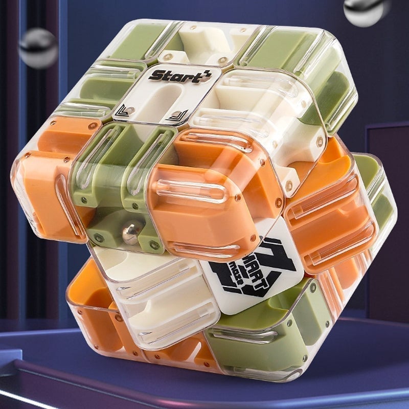 Interactive 3D Maze Challenge Cube for Kids