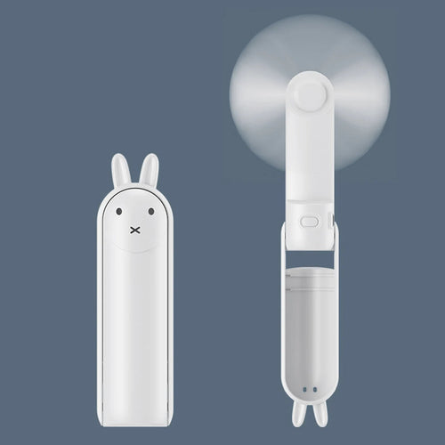 Compact Rechargeable Mini USB Desk Fan in Cartoon Style