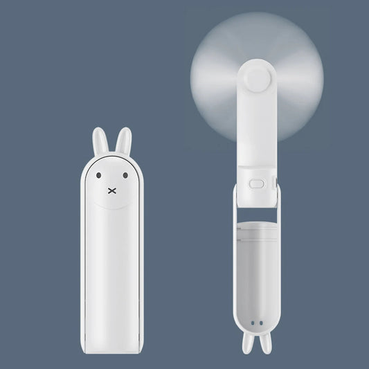 Compact Rechargeable Mini USB Desk Fan in Cartoon Style