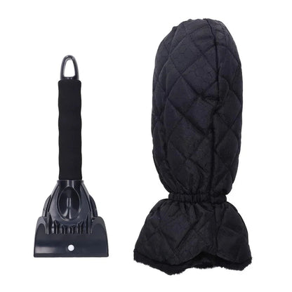 Ice Scraper with Glove | Insulated & Waterproof | Scratch-Resistant | Car & Windshield Snow Shovel