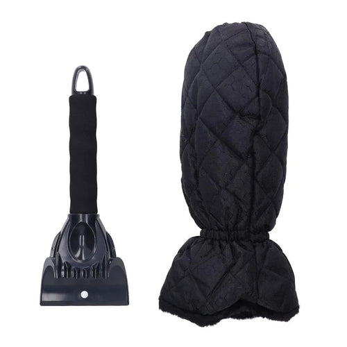 Ice Scraper with Glove | Insulated & Waterproof | Scratch-Resistant | Car & Windshield Snow Shovel
