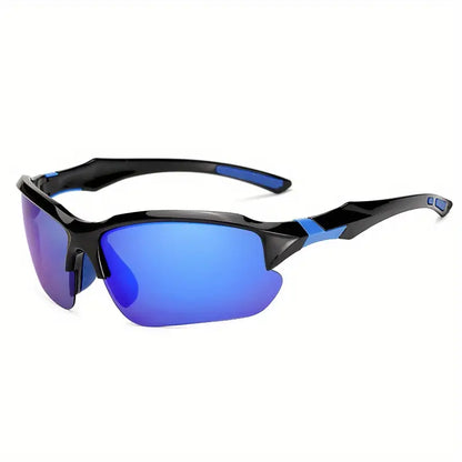 Lightweight Polycarbonate Sports Sunglasses with UV400 Protection - Non-Slip Temples for Cycling, Running, Fishing