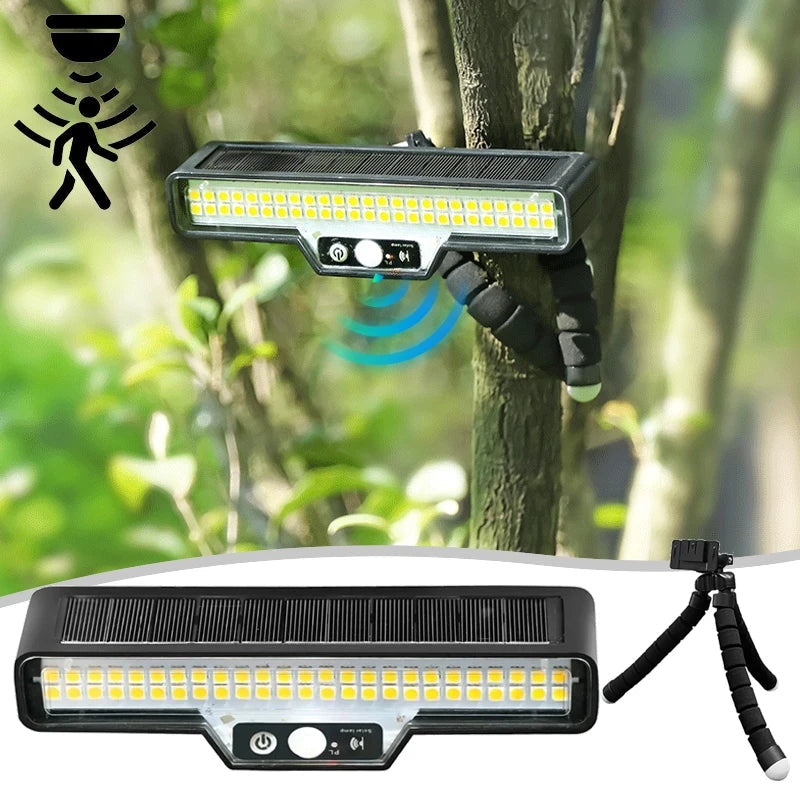 Solar LED Motion Sensor Light with Flexible Stand – Waterproof for Garden & Camping