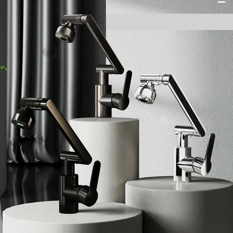 360-Degree Universal Washbasin Faucet in AquaFlex Design