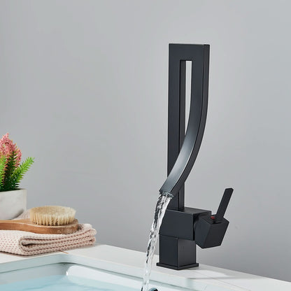 Contemporary Waterfall Sink Faucet