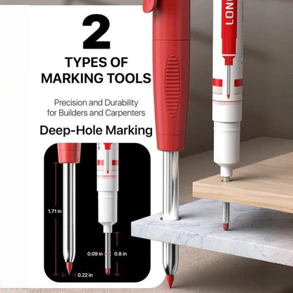 Precision Marker Set with Long Metal Tip for Exact Marking