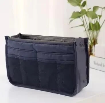 Large Cosmetic Bag for Travel | Multifunctional with Double Zipper & Multiple Pockets