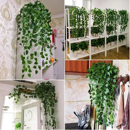 Artificial Ivy Vine | 2 m Hanging Garland | Silk Leaves for Home and Wall Decor