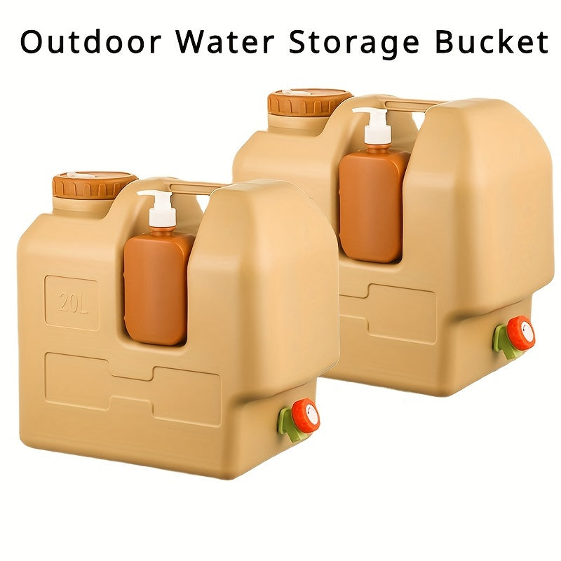 Portable Water Canister with Tap – Hygienic and Includes Soap Holder for Camping and Travel