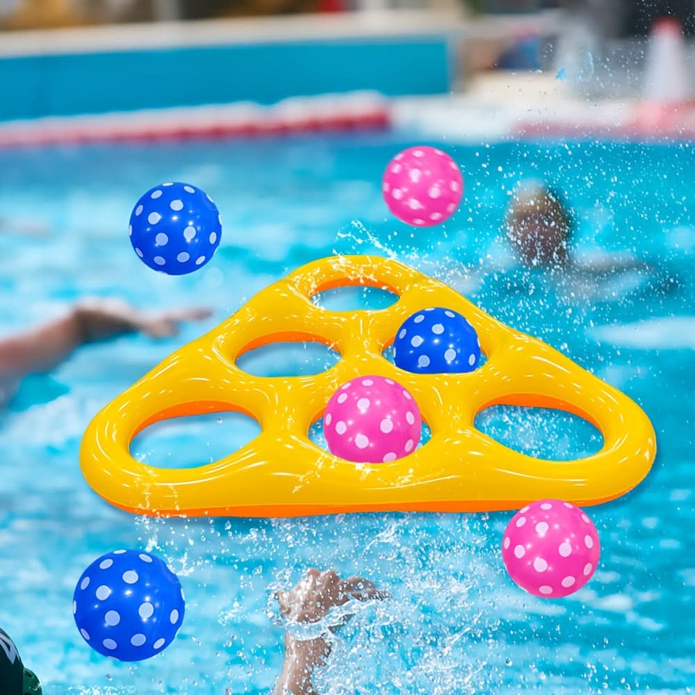 Inflatable Triangle Toss Game for Fun in the Water