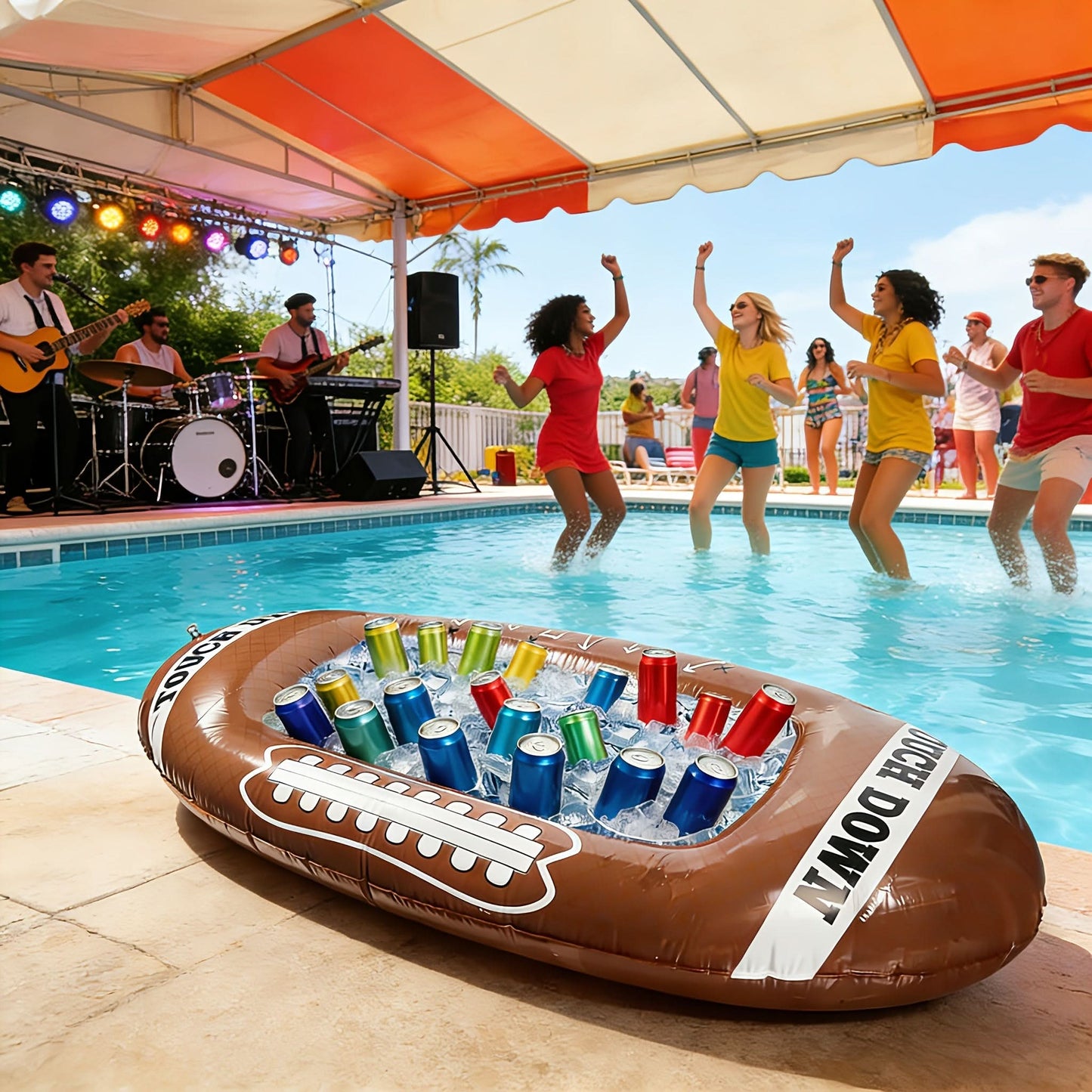 Inflatable Football Yard Decoration for Beach and Lawn Gatherings