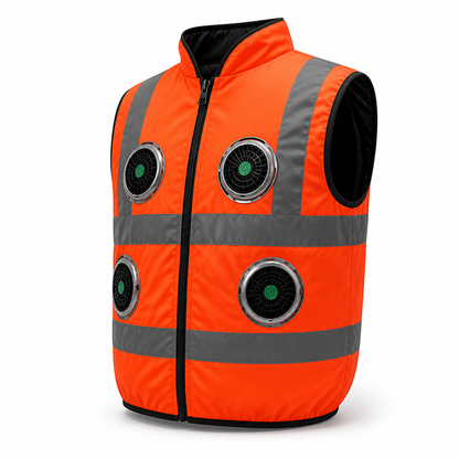 Breezy Comfort Wearable Cooling Vest with Integrated Fan