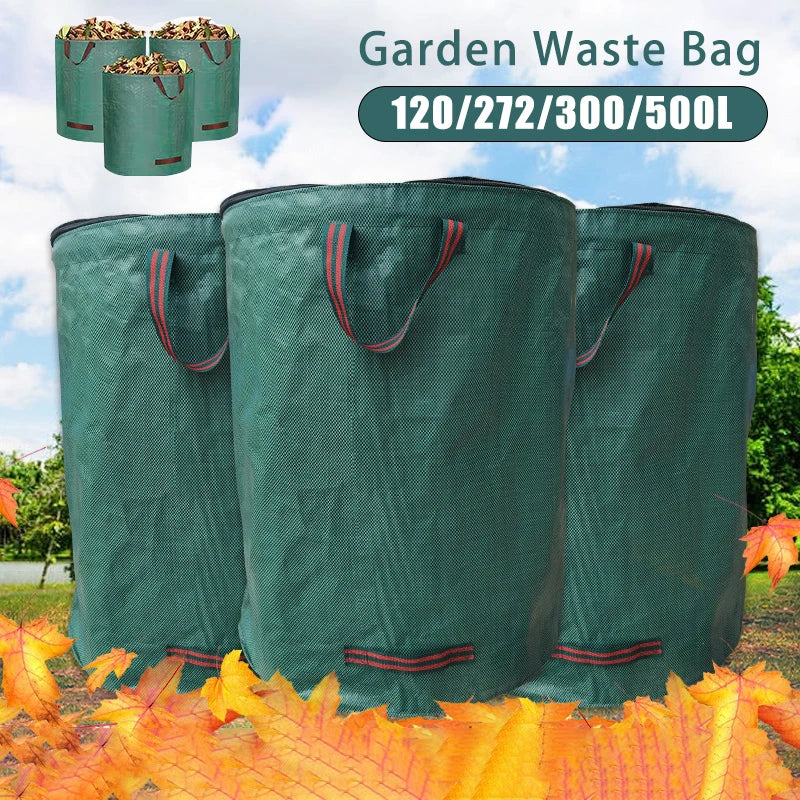 Collapsible and Reusable Garden Bag with Lid | 120–500 L Capacity