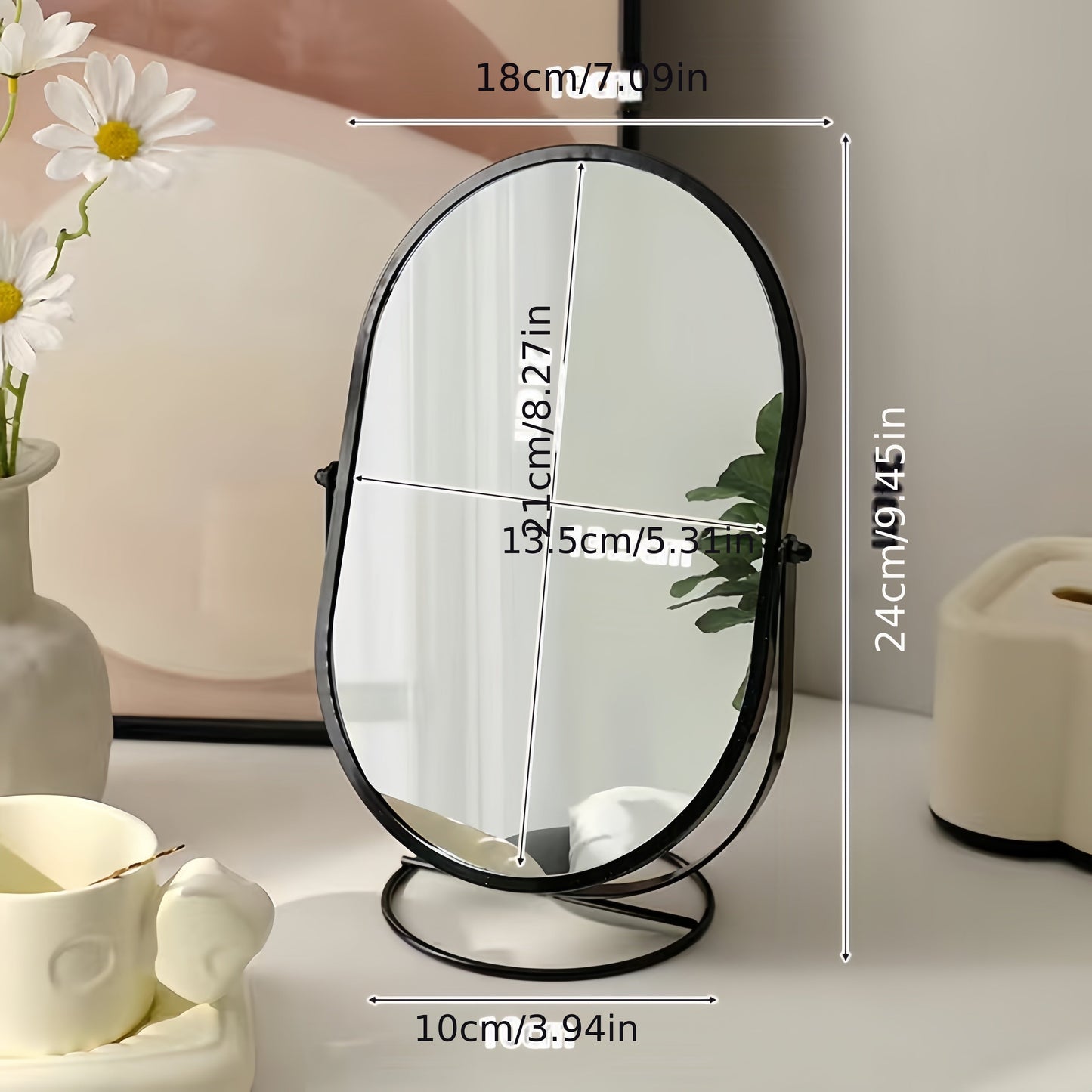 Versatile 360° Makeup Mirror for Flawless Reflections