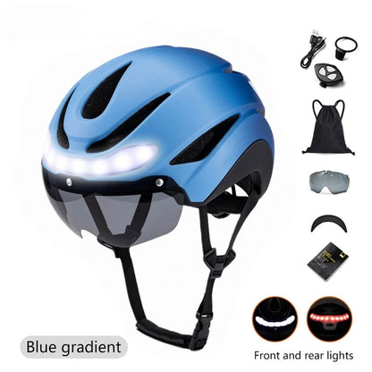 Smart LED Bicycle Helmet with Turn Signals and Triple Layer Safety