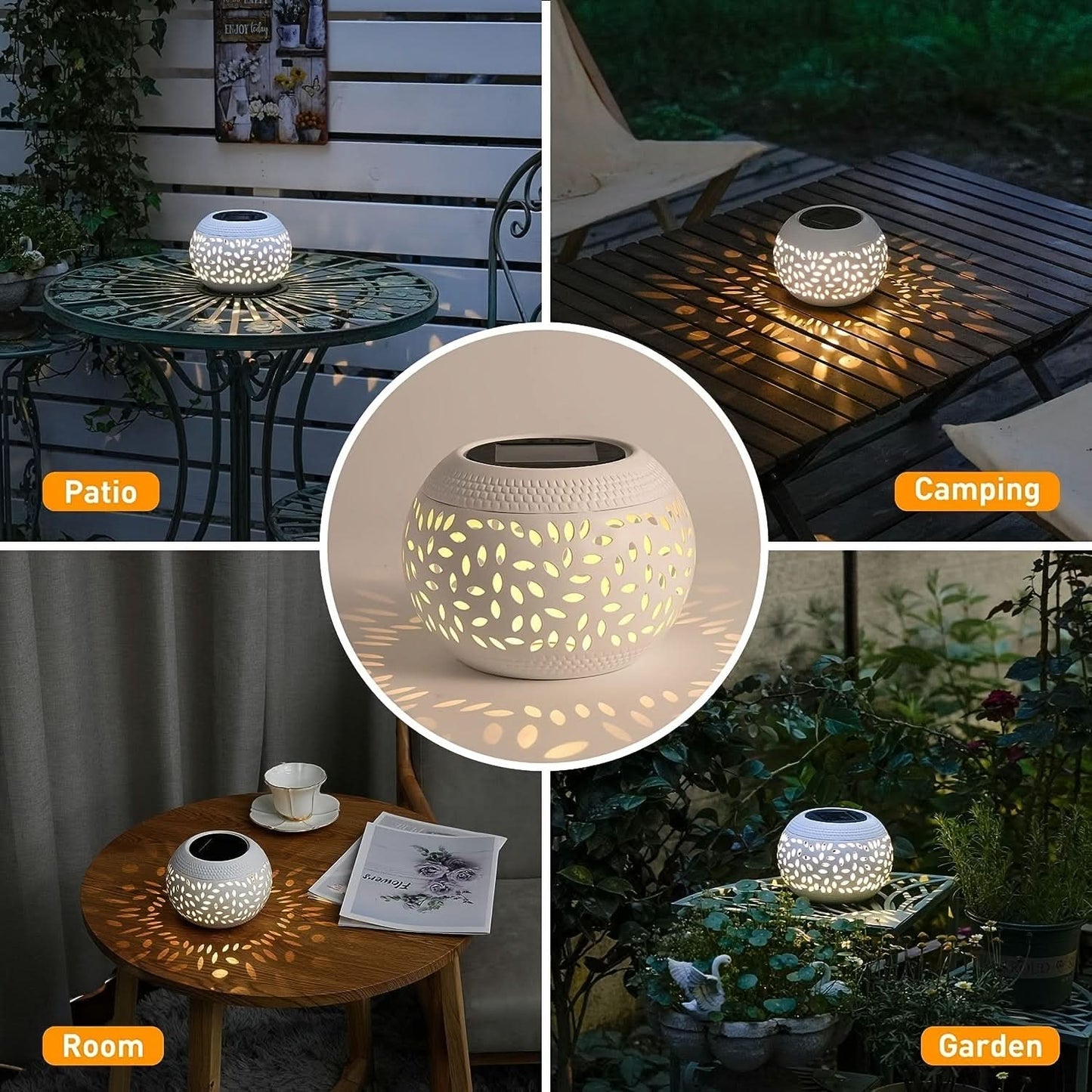 Solar-Powered Table Lamp with Motion Sensor