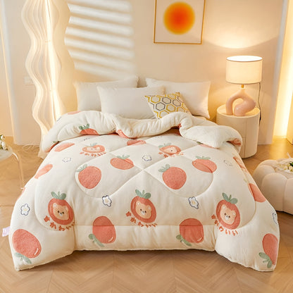 Floral Design Flannel Bed Blanket | Soft, Cozy, Skin-Friendly & Easy Care