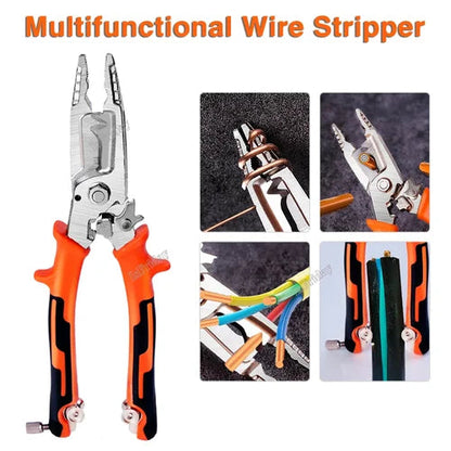 Multi-Function Wire Stripper & Cutter Tool | Durable Steel Design