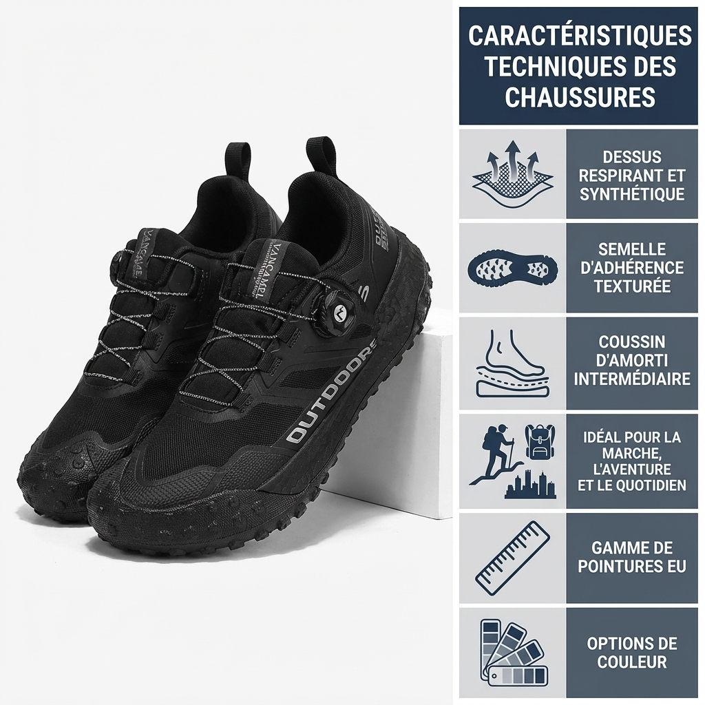 Lightweight Slip-Resistant Hiking Footwear