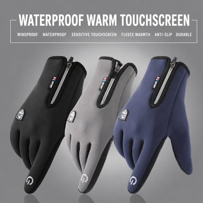 Winter Gloves with Zipper Design – Touchscreen and Waterproof