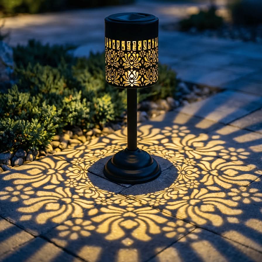 Metal Solar Table Lamp for Cozy Evening Lighting