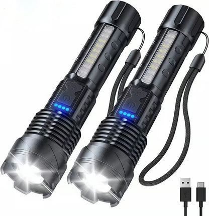 High-Performance LED Flashlight with COB Work Light