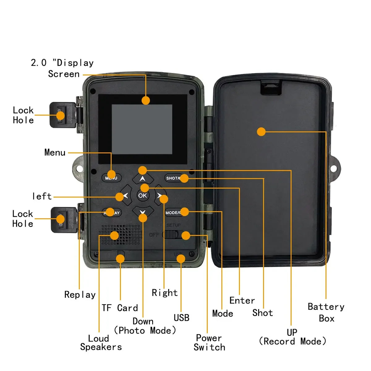 58MP Night Vision Trail Camera for Wildlife Observation and Security