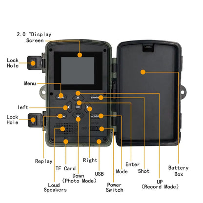 58MP Night Vision Trail Camera for Wildlife Observation and Security