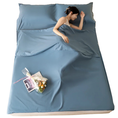 Lightweight Cotton Travel Sheet - Sleeping Bag Liner for Camping & Hotels