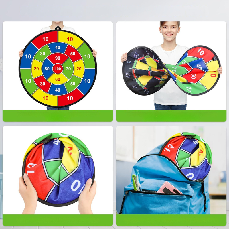 Double-Sided Dartboard for Kids – Safe Large Indoor & Outdoor Darts