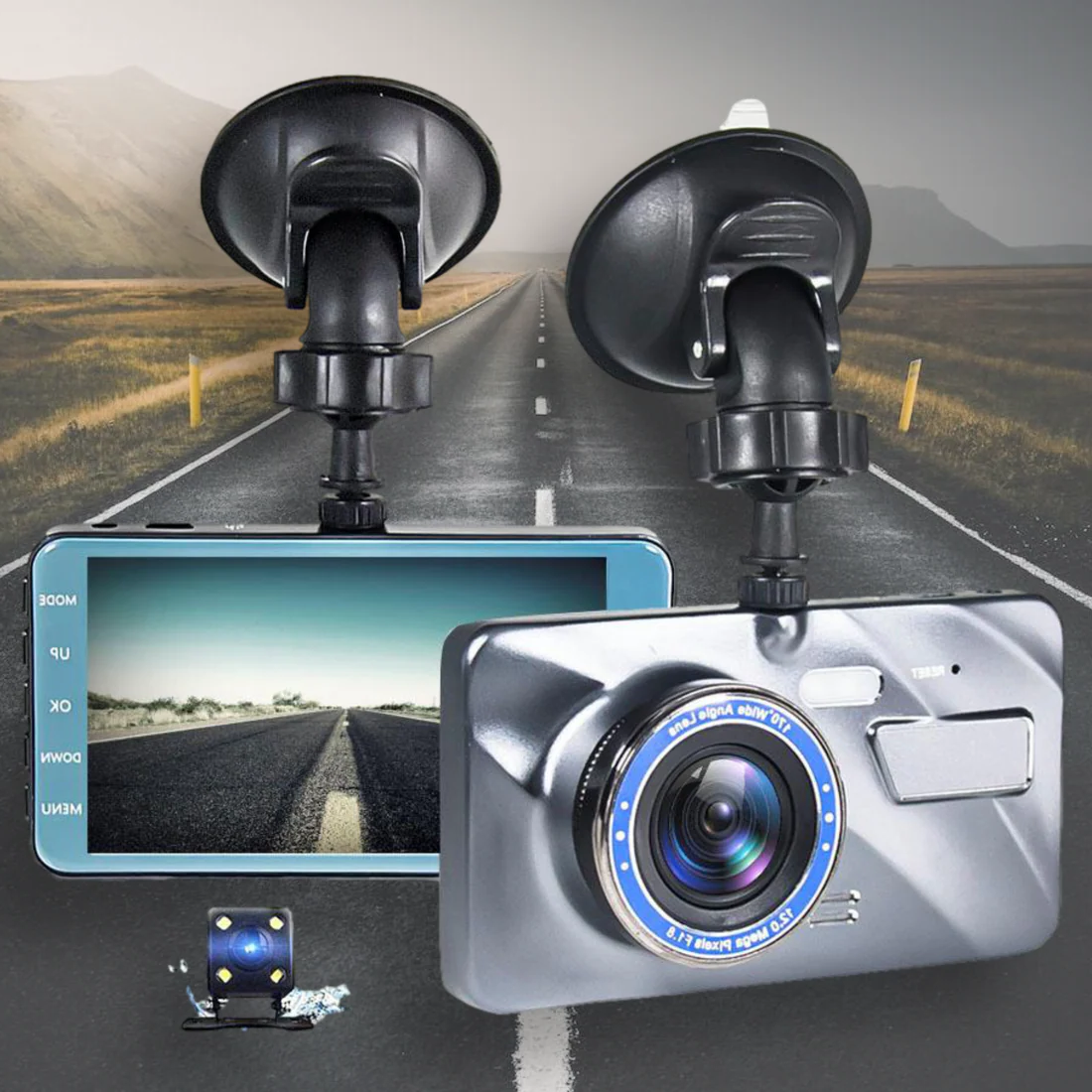 360-Degree Car Dash Camera System with Night Vision & Touchscreen