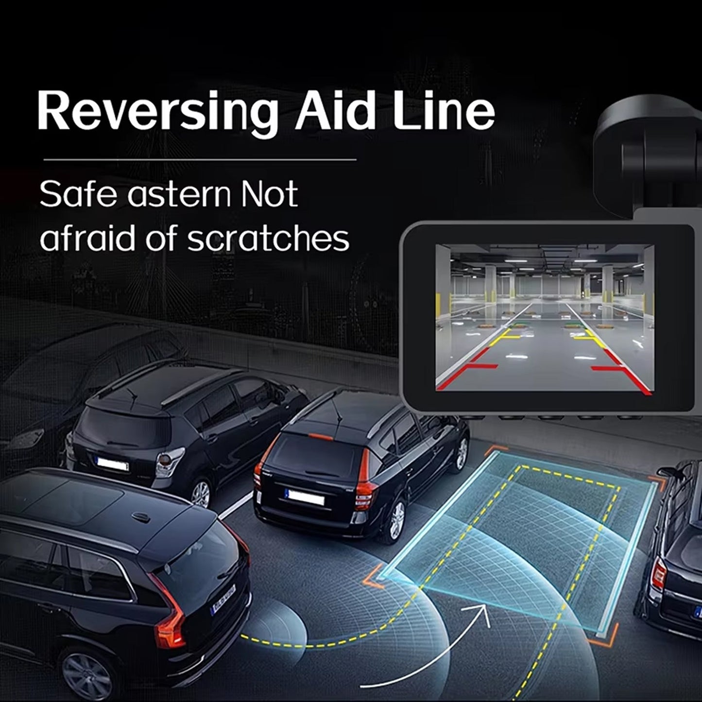 Triple-Channel Dash Camera with Night Vision and WiFi Connectivity